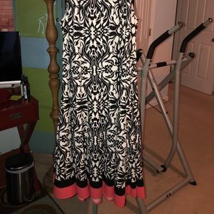 Fit & Flare Black and White Dress, Plus Size